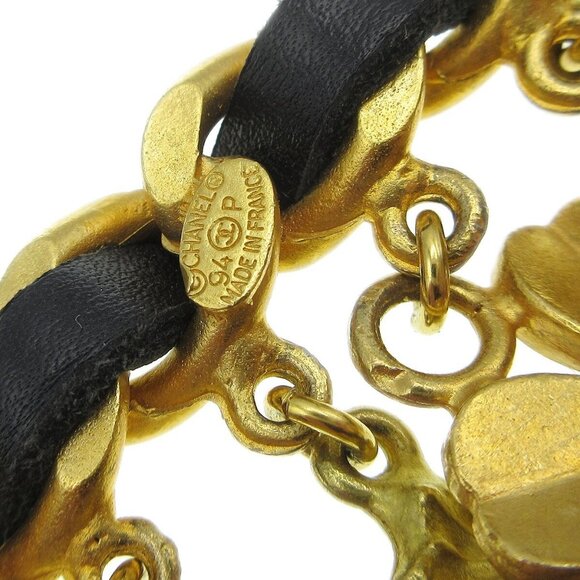 Chanel Icon Brooch Pin Bag Perfume Bottle Clover No5 Gold 94P 56480 - Picture 8 of 8